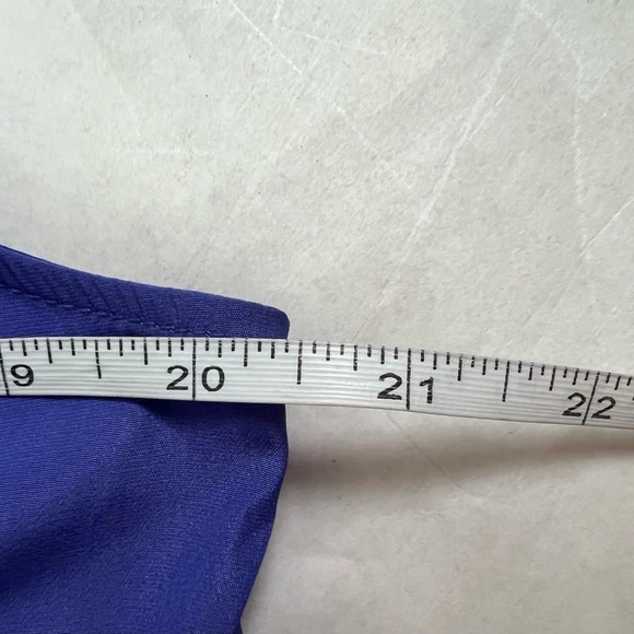 Ramy Brook Women Electric Blue Satin V-neck Sleeveless Blouse Top Size S/P - Picture 10 of 10